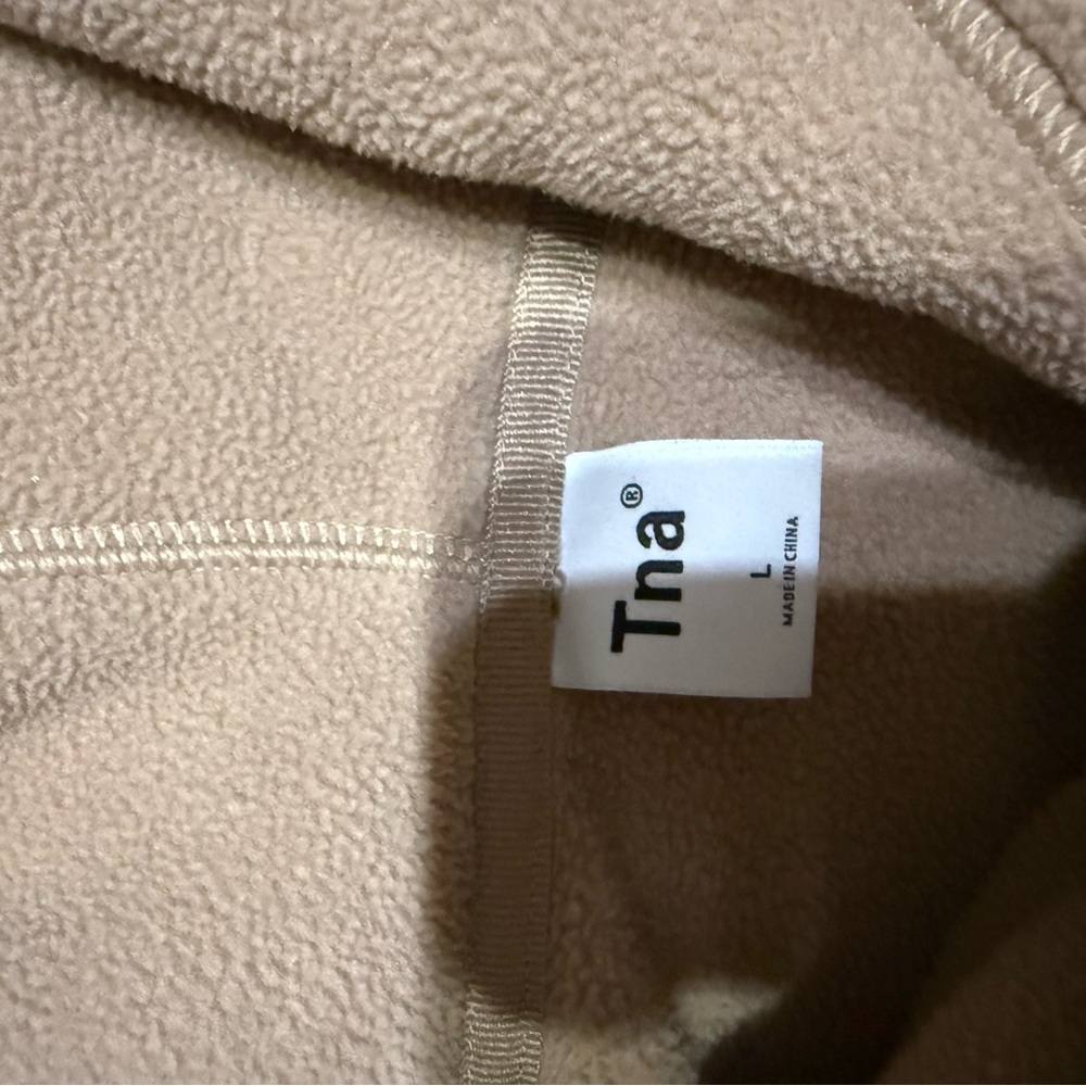 Aritzia Tan Fleece Hoodie - Picture 3 of 3